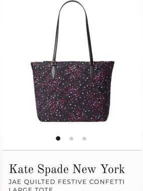 Kate Spade Jae Quilted Confetti Large Tote Bag